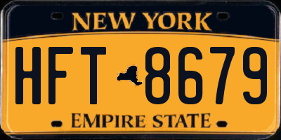 NY license plate HFT8679