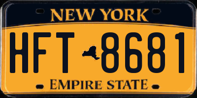 NY license plate HFT8681