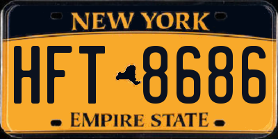 NY license plate HFT8686