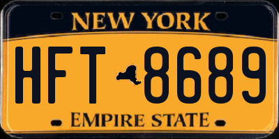 NY license plate HFT8689