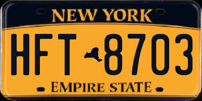 NY license plate HFT8703