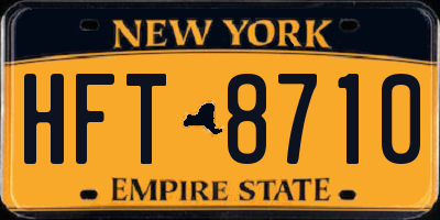 NY license plate HFT8710