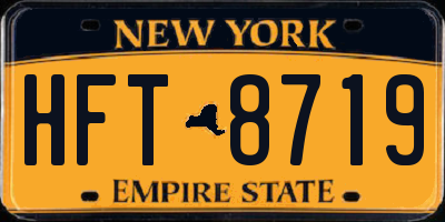 NY license plate HFT8719