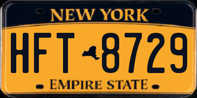 NY license plate HFT8729