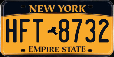NY license plate HFT8732