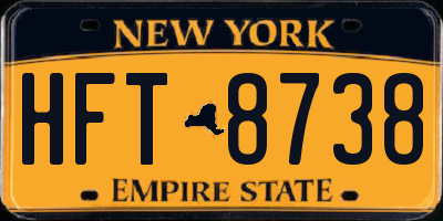 NY license plate HFT8738