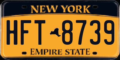 NY license plate HFT8739