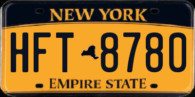 NY license plate HFT8780