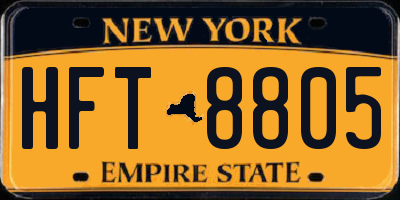 NY license plate HFT8805