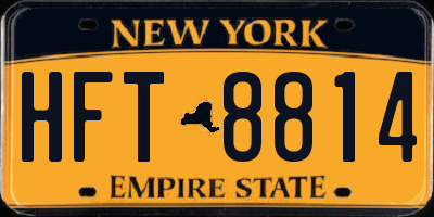 NY license plate HFT8814