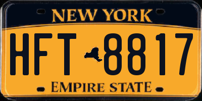 NY license plate HFT8817
