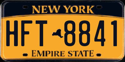 NY license plate HFT8841