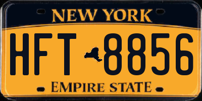 NY license plate HFT8856