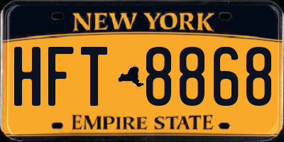 NY license plate HFT8868