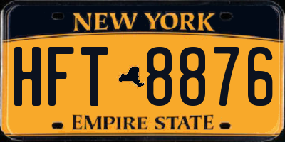 NY license plate HFT8876