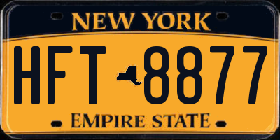 NY license plate HFT8877