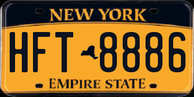 NY license plate HFT8886