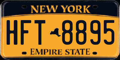 NY license plate HFT8895