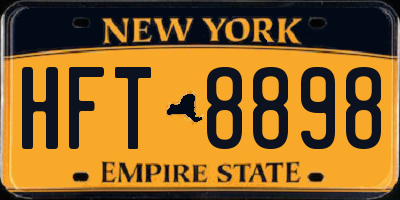 NY license plate HFT8898
