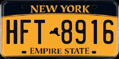 NY license plate HFT8916