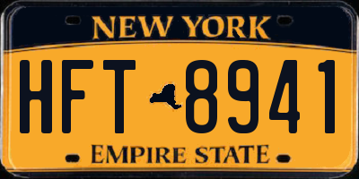 NY license plate HFT8941