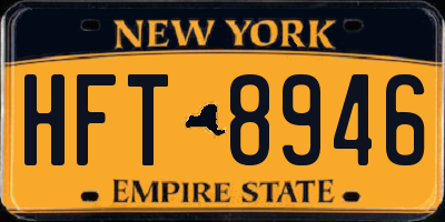 NY license plate HFT8946