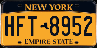 NY license plate HFT8952