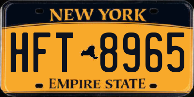 NY license plate HFT8965