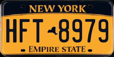 NY license plate HFT8979