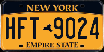NY license plate HFT9024