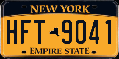 NY license plate HFT9041