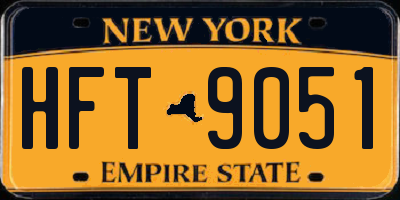 NY license plate HFT9051