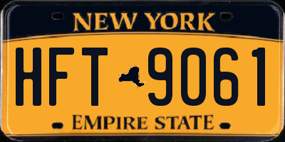 NY license plate HFT9061