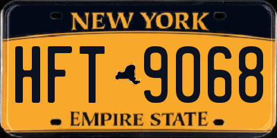 NY license plate HFT9068