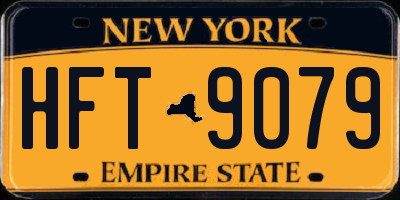NY license plate HFT9079