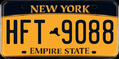 NY license plate HFT9088