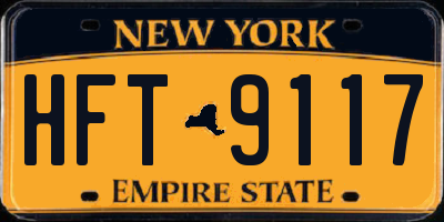 NY license plate HFT9117