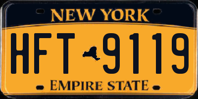 NY license plate HFT9119