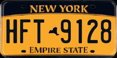 NY license plate HFT9128