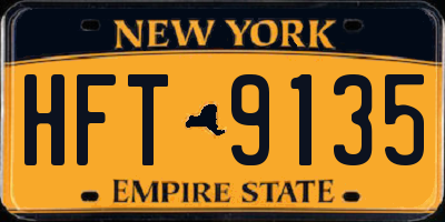 NY license plate HFT9135