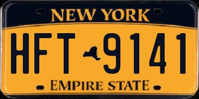 NY license plate HFT9141