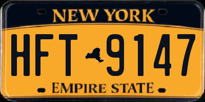 NY license plate HFT9147