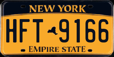 NY license plate HFT9166