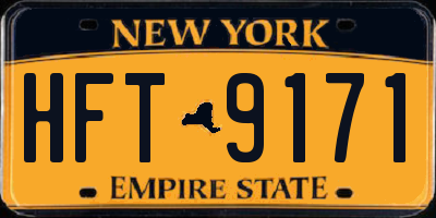 NY license plate HFT9171