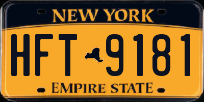NY license plate HFT9181