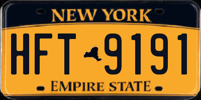 NY license plate HFT9191