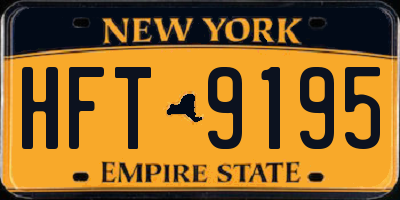 NY license plate HFT9195