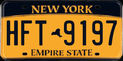 NY license plate HFT9197