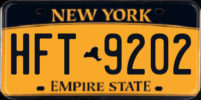 NY license plate HFT9202