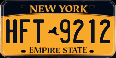 NY license plate HFT9212
